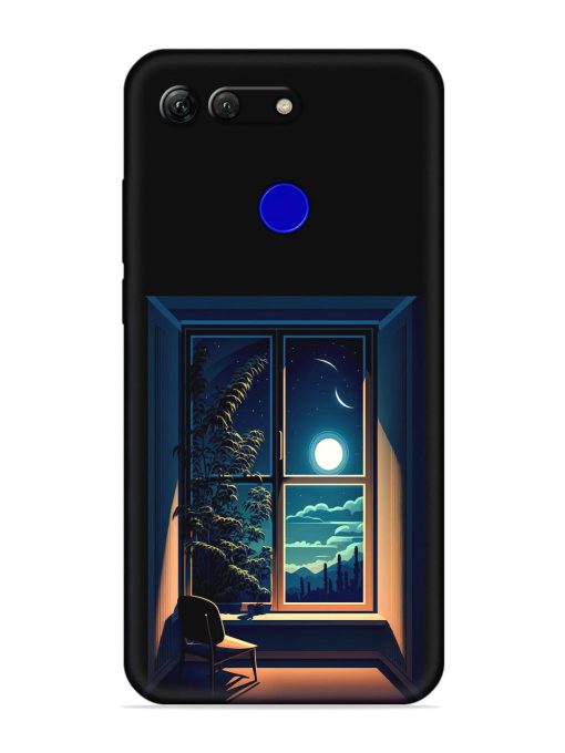 Night View At Window Embossed Soft Silicone Case for Honor View 20 Zapvi