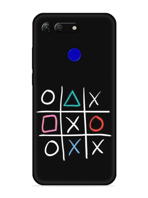 Super Neon Tic-Tac-Toe Embossed Soft Silicone Case for Honor View 20 Zapvi