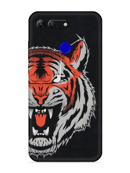 Tiger Aggression Embossed Soft Silicone Case for Honor View 20