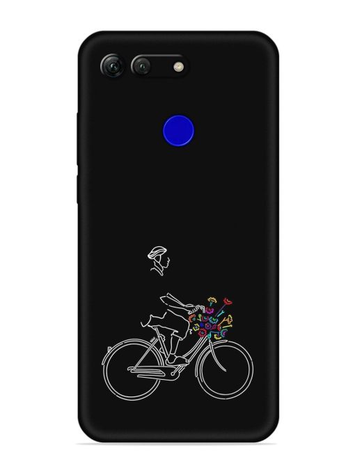 Minimalist Cycle Art Embossed Soft Silicone Case for Honor View 20 Zapvi