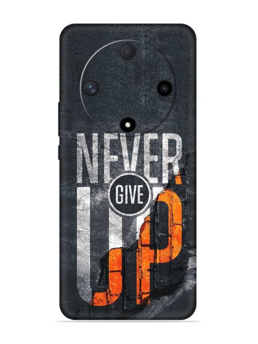 Never Give Up Embossed Soft Silicone Case for Honor X9b (5G) Zapvi