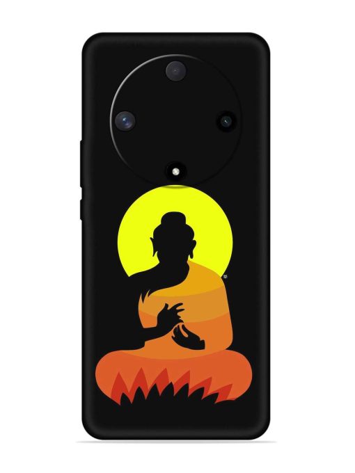 Buddha Art Black Embossed Soft Silicone Case for Honor X9b (5G) Zapvi