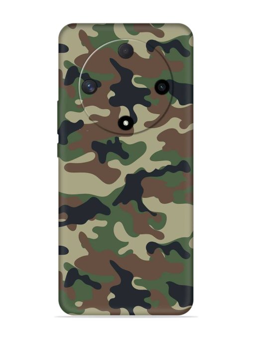 Army Military Camouflage Dark Green Embossed Soft Silicone Case for Honor X9b (5G) Zapvi