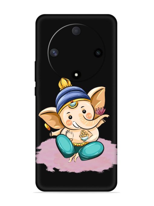 Bal Ganesh Vector Art Embossed Soft Silicone Case for Honor X9b (5G) Zapvi