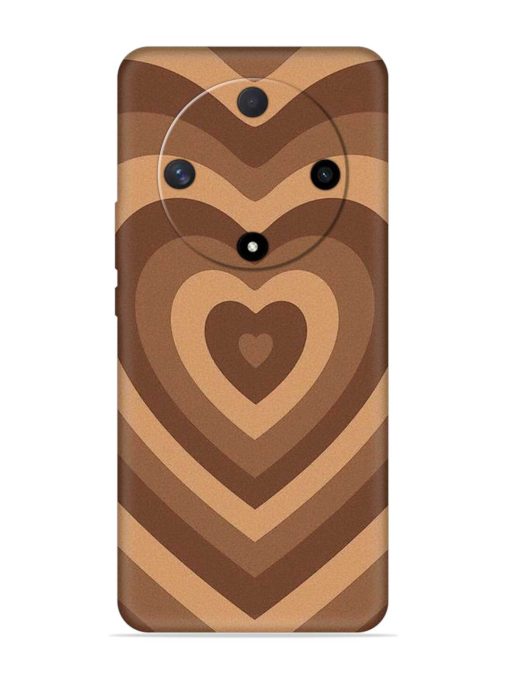 Brown Heart Embossed Soft Silicone Case for Honor X9b (5G) Zapvi