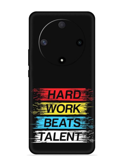 Hard Work Beats Embossed Soft Silicone Case for Honor X9b (5G) Zapvi