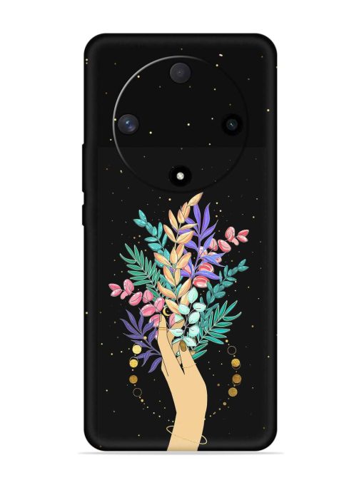 Flower On Hand Embossed Soft Silicone Case for Honor X9b (5G) Zapvi