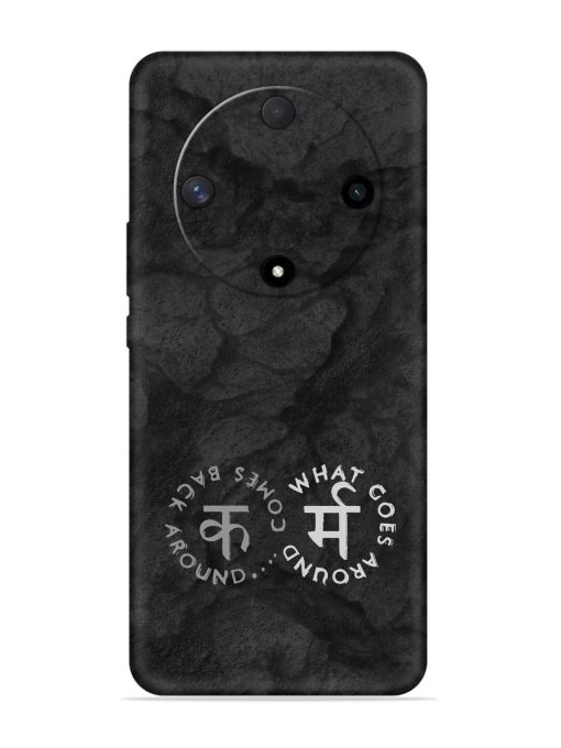 Karma Hindi Word Embossed Soft Silicone Case for Honor X9b (5G) Zapvi