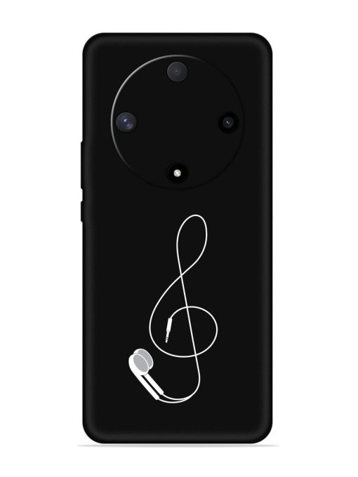 Music Earphone Vector Embossed Soft Silicone Case for Honor X9b (5G) Zapvi