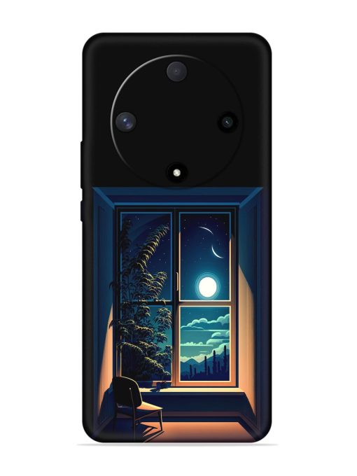 Night View At Window Embossed Soft Silicone Case for Honor X9b (5G) Zapvi