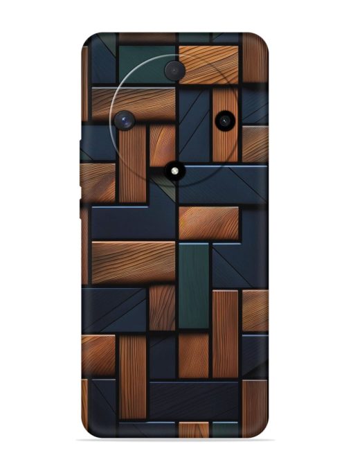 Wooden Background Cubes Embossed Soft Silicone Case for Honor X9b (5G)