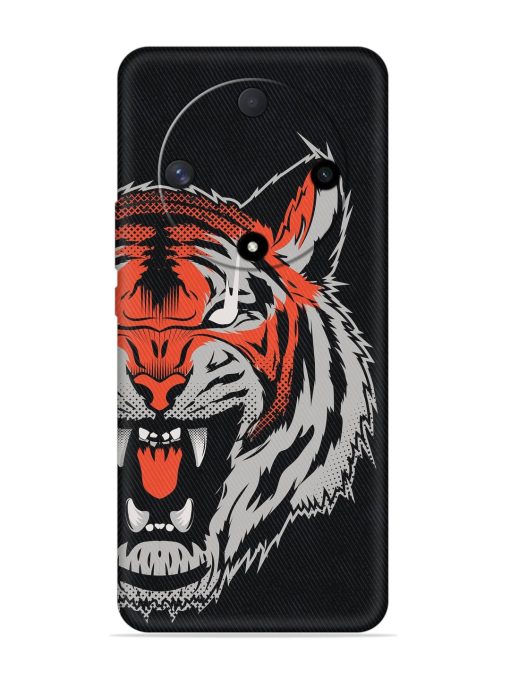 Tiger Aggression Embossed Soft Silicone Case for Honor X9b (5G) Zapvi