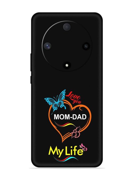 Love You Mom Dad Embossed Soft Silicone Case for Honor X9b (5G)