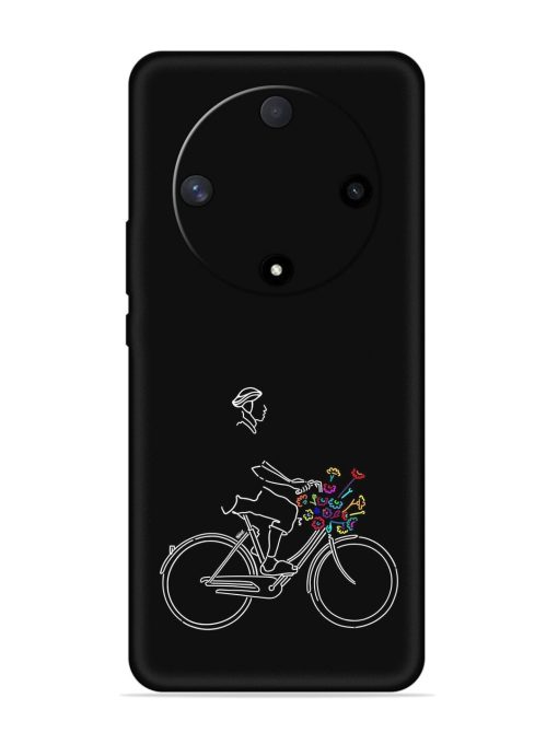 Minimalist Cycle Art Embossed Soft Silicone Case for Honor X9b (5G) Zapvi