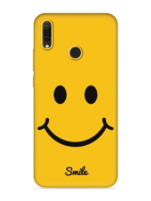 Yellow Smiley Embossed Soft Silicone Case for Honor Y9 (2019) Zapvi