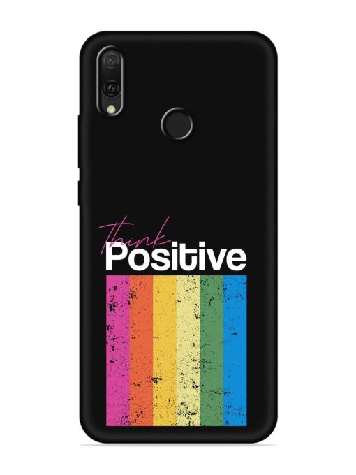 Think Positive Typography Embossed Soft Silicone Case for Honor Y9 (2019)