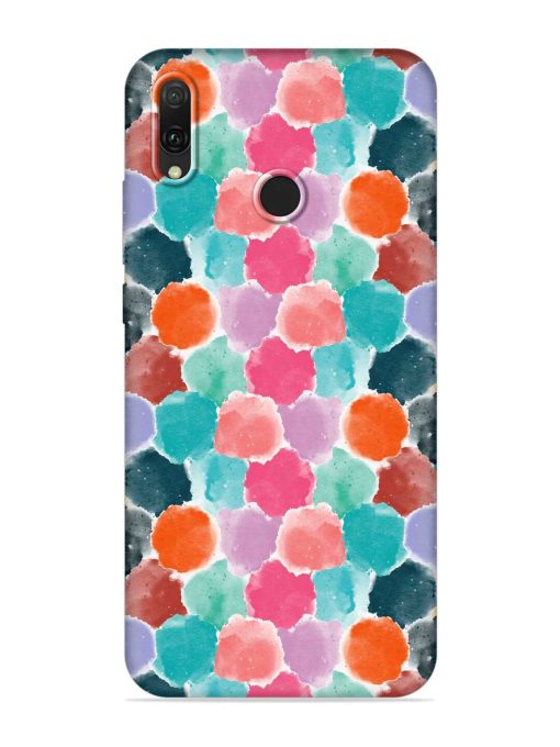 Colorful Seamless Pattern Embossed Soft Silicone Case for Honor Y9 (2019) Zapvi