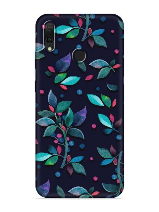 Decorative Watercolor Flower Embossed Soft Silicone Case for Honor Y9 (2019) Zapvi