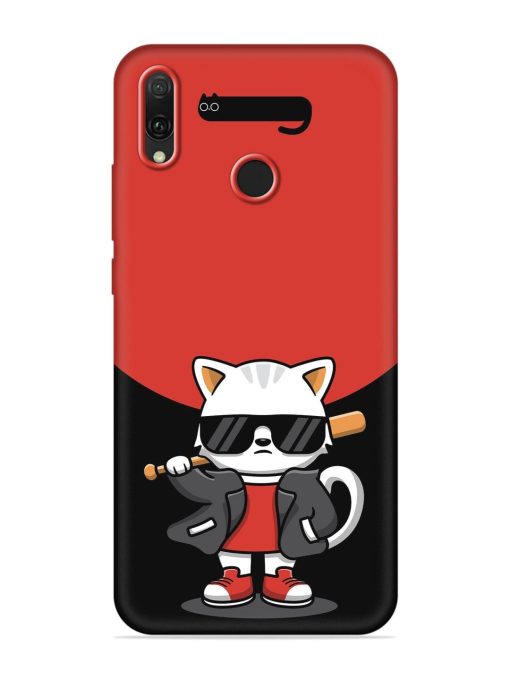 Cool Little Bear Cartoon Embossed Soft Silicone Case for Honor Y9 (2019)