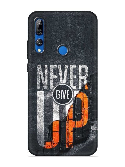 Never Give Up Embossed Soft Silicone Case for Honor Y9 Prime Zapvi