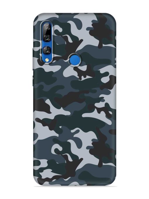 Dark Blue Army Military Art Embossed Soft Silicone Case for Honor Y9 Prime Zapvi