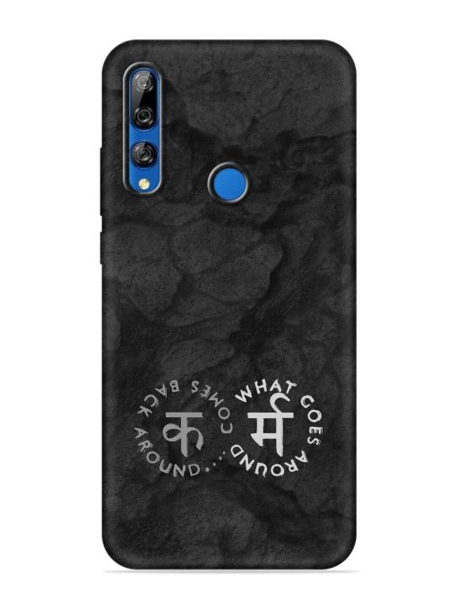 Karma Hindi Word Embossed Soft Silicone Case for Honor Y9 Prime