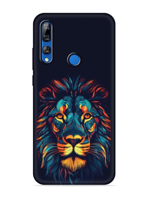 Colorful Lion Embossed Soft Silicone Case for Honor Y9 Prime Zapvi