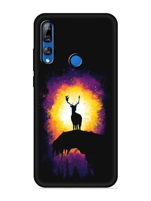 Elk Animal Art Embossed Soft Silicone Case for Honor Y9 Prime Zapvi