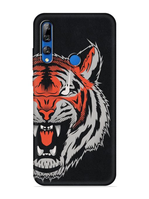 Tiger Aggression Embossed Soft Silicone Case for Honor Y9 Prime Zapvi