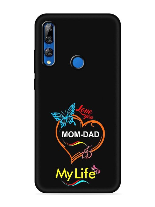 Love You Mom Dad Embossed Soft Silicone Case for Honor Y9 Prime