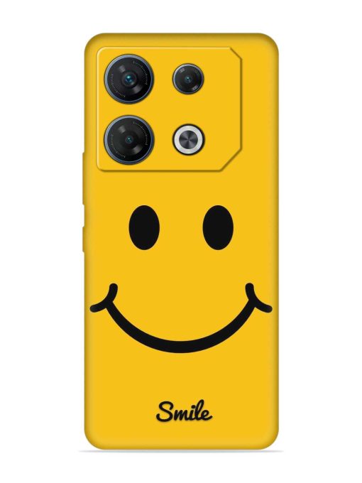 Yellow Smiley Embossed Soft Silicone Case for Infinix Gt 10 Pro (5G)