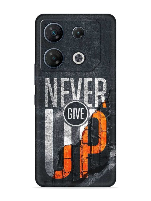 Never Give Up Embossed Soft Silicone Case for Infinix Gt 10 Pro (5G) Zapvi