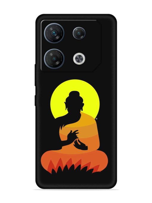 Buddha Art Black Embossed Soft Silicone Case for Infinix Gt 10 Pro (5G)