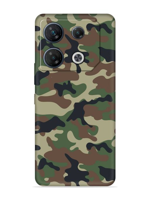 Army Military Camouflage Dark Green Embossed Soft Silicone Case for Infinix Gt 10 Pro (5G) Zapvi