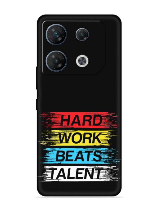 Hard Work Beats Embossed Soft Silicone Case for Infinix Gt 10 Pro (5G) Zapvi