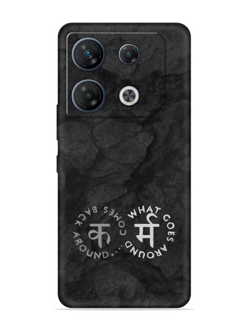 Karma Hindi Word Embossed Soft Silicone Case for Infinix Gt 10 Pro (5G)