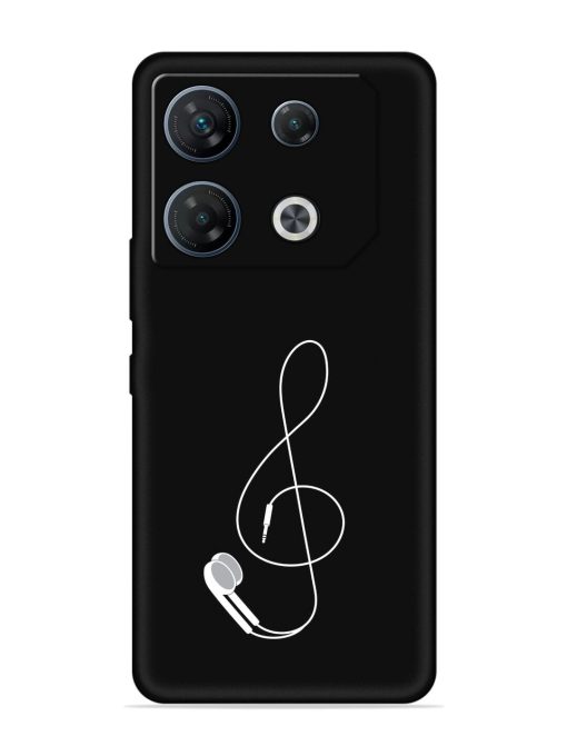 Music Earphone Vector Embossed Soft Silicone Case for Infinix Gt 10 Pro (5G)