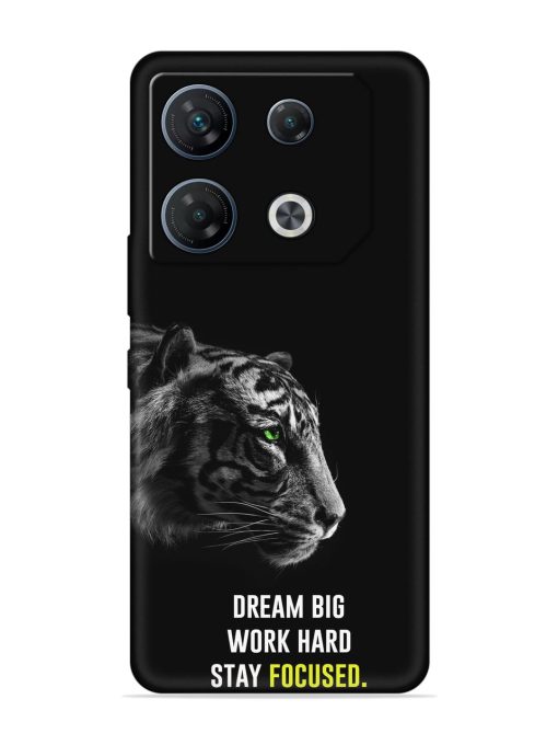 Dream Big Work Hard Embossed Soft Silicone Case for Infinix Gt 10 Pro (5G)