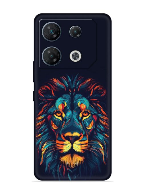 Colorful Lion Embossed Soft Silicone Case for Infinix Gt 10 Pro (5G)