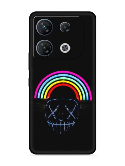 Mask Rainbow Embossed Soft Silicone Case for Infinix Gt 10 Pro (5G)