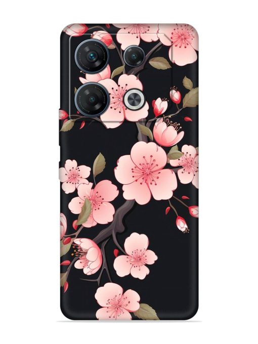 Cherry Blossom Embossed Soft Silicone Case for Infinix Gt 10 Pro (5G)