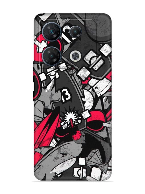 Fictional Doodle Embossed Soft Silicone Case for Infinix Gt 10 Pro (5G) Zapvi