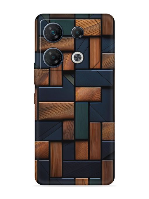 Wooden Background Cubes Embossed Soft Silicone Case for Infinix Gt 10 Pro (5G)