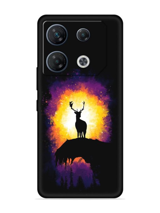 Elk Animal Art Embossed Soft Silicone Case for Infinix Gt 10 Pro (5G) Zapvi