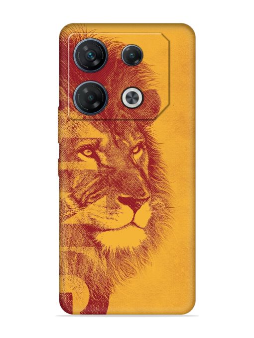 Gold Lion Crown Art Embossed Soft Silicone Case for Infinix Gt 10 Pro (5G)