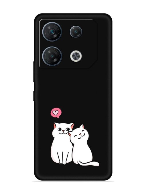 Cute Loving Cats Embossed Soft Silicone Case for Infinix Gt 10 Pro (5G)