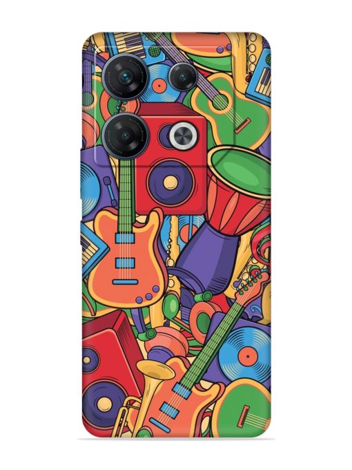 Colorful Music Art Embossed Soft Silicone Case for Infinix Gt 10 Pro (5G)