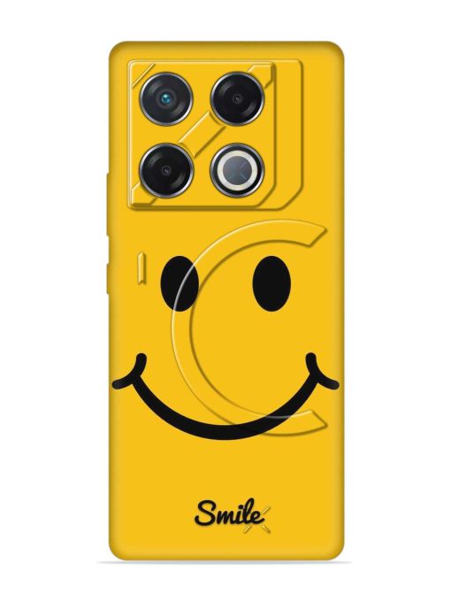 Yellow Smiley Embossed Soft Silicone Case for Infinix Gt 20 Pro (5G) Zapvi