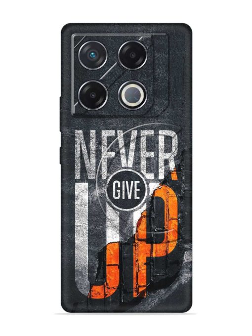 Never Give Up Embossed Soft Silicone Case for Infinix Gt 20 Pro (5G) Zapvi