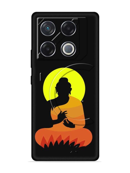 Buddha Art Black Embossed Soft Silicone Case for Infinix Gt 20 Pro (5G) Zapvi